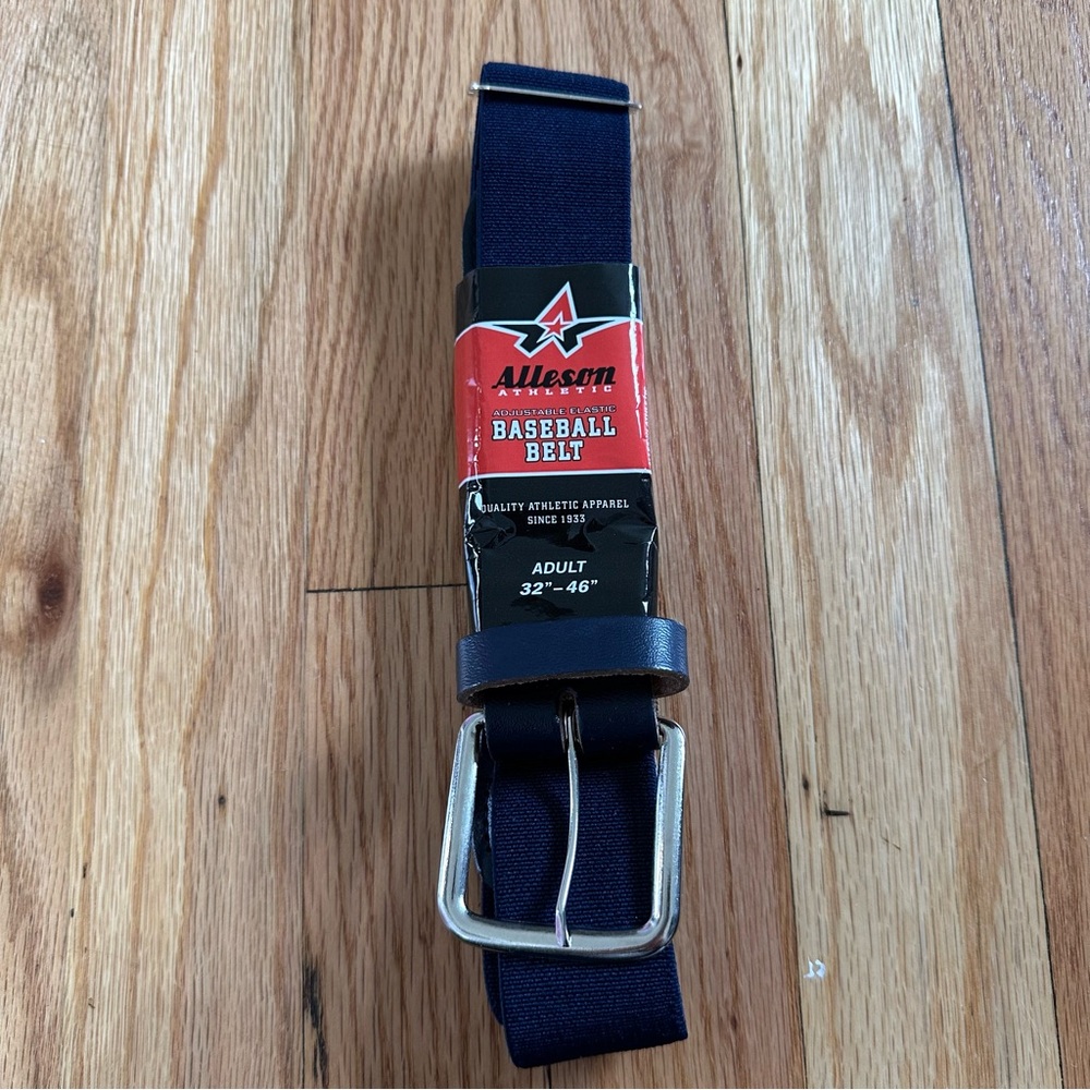 NWT Alleson Adult Navy Baseball Softball Belt Adjustable size 32”-46”